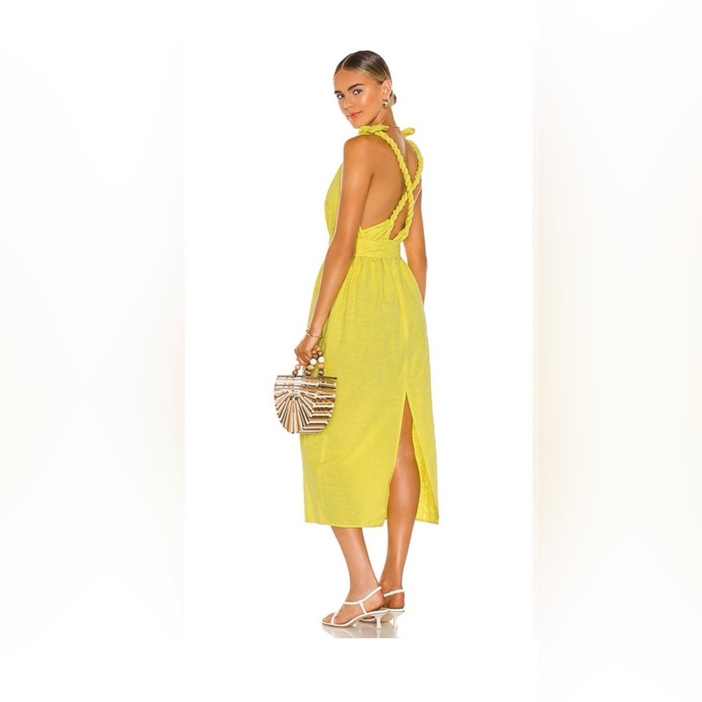 Mara Hoffman Calypso Braided Strap Cotton Dress (yellow, small)